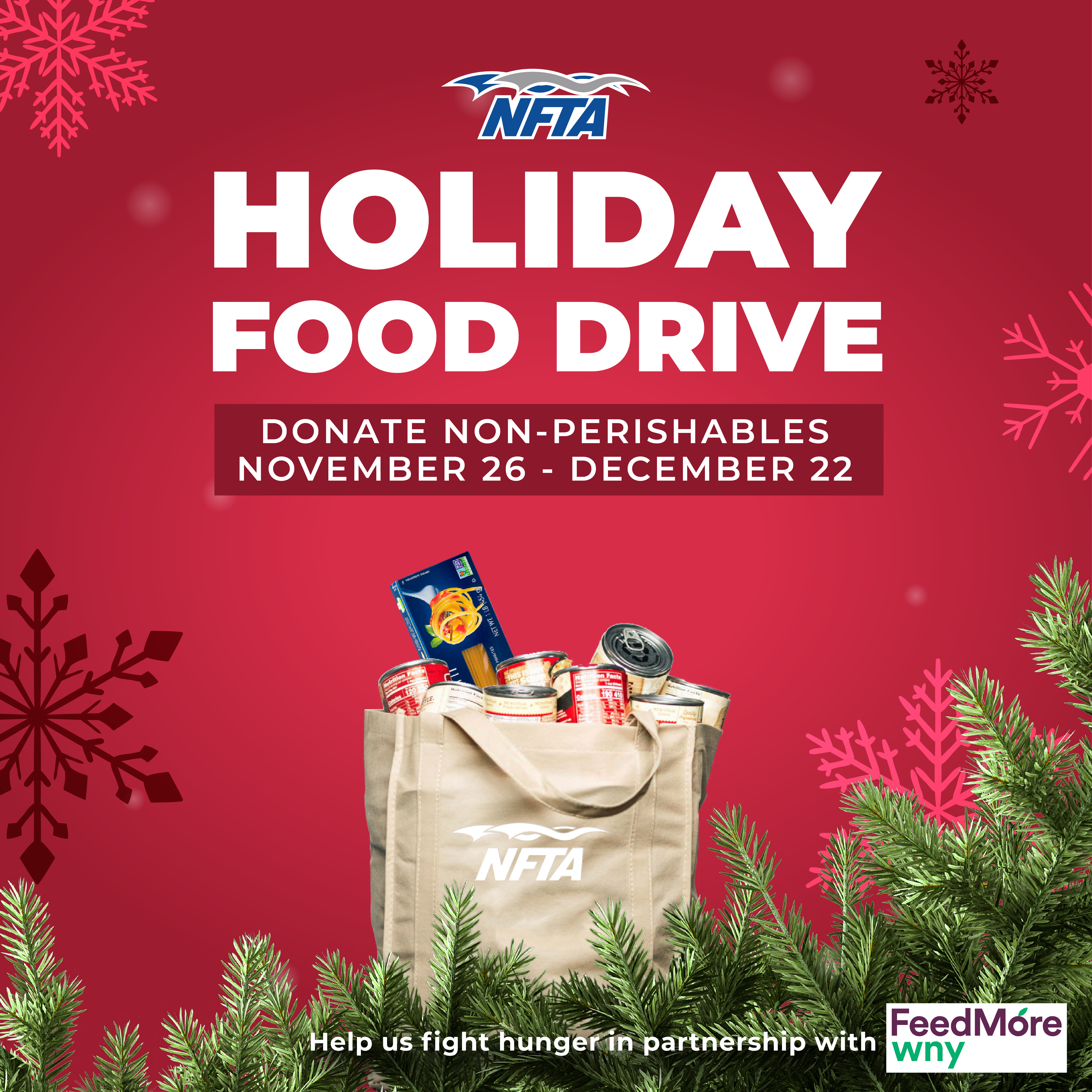 NFTA Holiday Food Drive Through Dec. 22